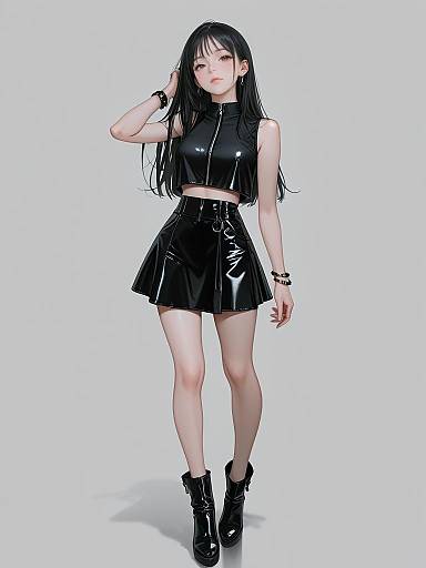 Contemporary Sporty Chic Full-Body Portrait