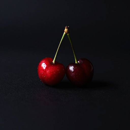 Photorealistic Glowing Cherry Still Life