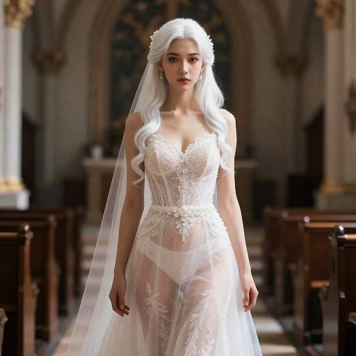 Stunning Bridal Scene in Church