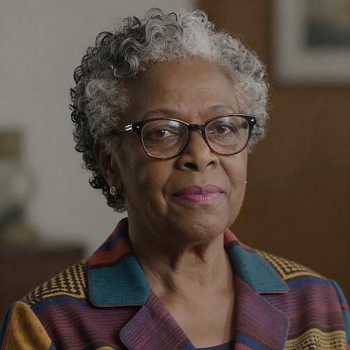 Portrait of Older Black Woman with Glasses