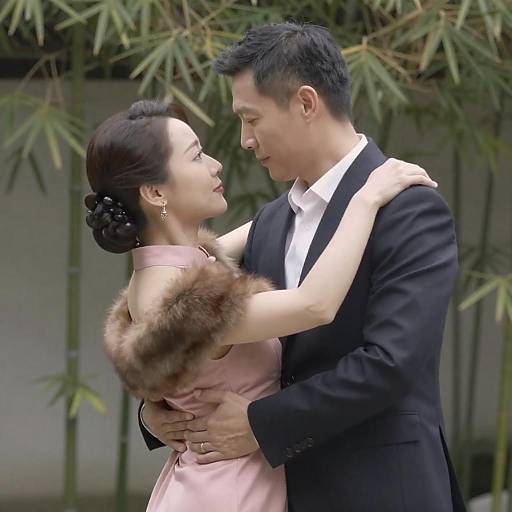 Intimate Couple Dance in Elegant Setting