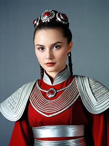 Close-Up Amidala Red and Silver Outfit