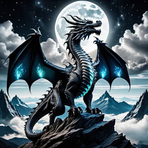 Majestic Dragon in Enchanted Mountains Majestic Dragon in Enchanted Mountains