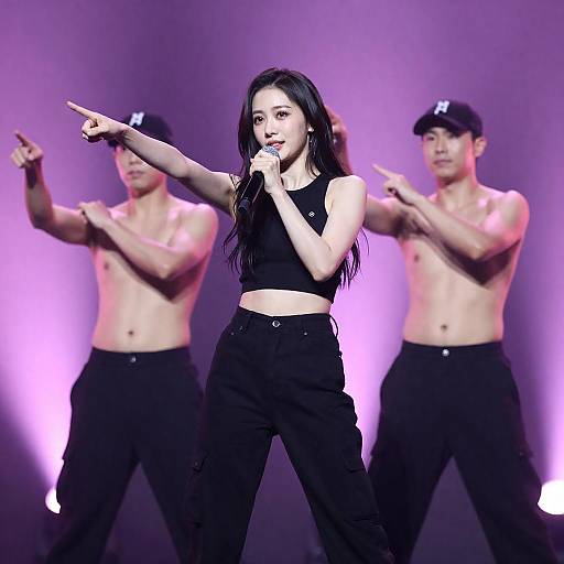 Dynamic Stage Performance with Vibrant Lighting