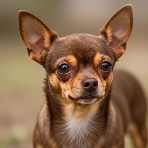 Chihuahua Terrier Mix Close-Up Portrait
