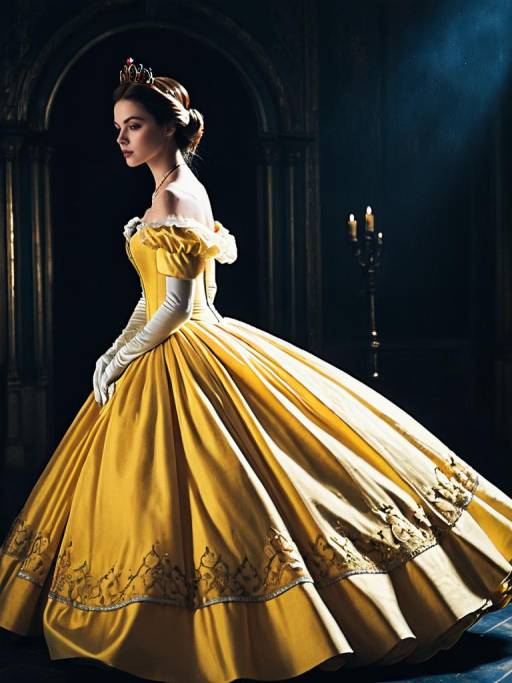 Cinematic Princess in Belle Dress