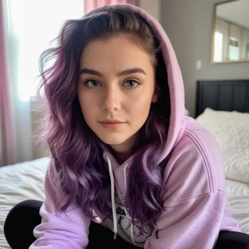 Teenage Girl in Serene Bedroom Setting Teenage Girl in Serene Bedroom Setting
