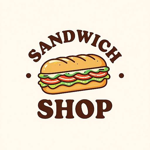Vintage Sub Sandwich Shop Logo