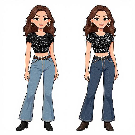 Smiling Woman in Casual Chic Outfit