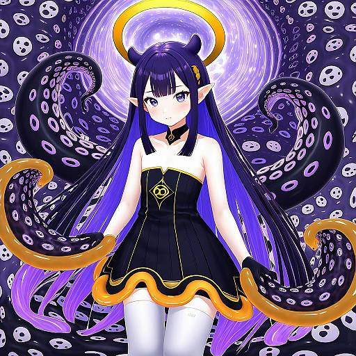 Illustration of Ao-chan (ninomae ina'nis), hololive in the style of Yuuyu (777)