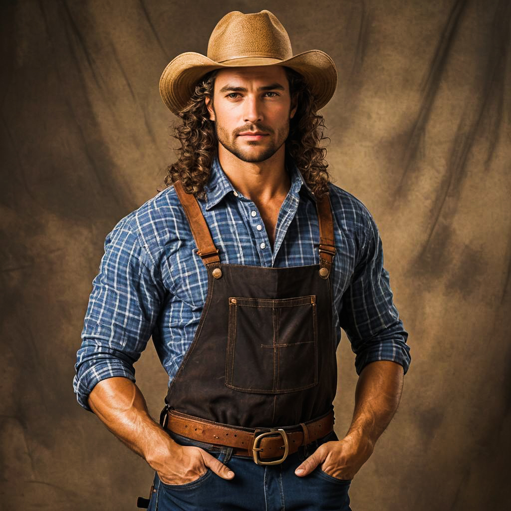 Serious Young Farmhand Photo-shoot