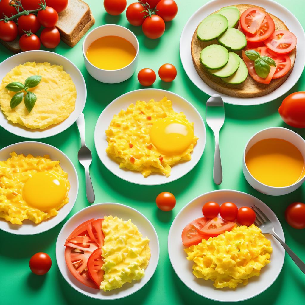 Vibrant Breakfast Spread in Studio Lighting