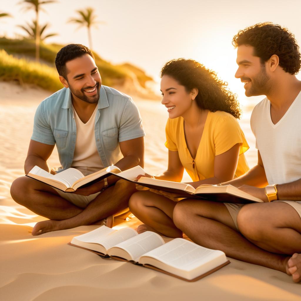 Golden Hour Bible Study on the Beach