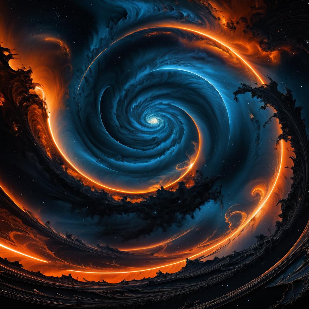 Eerie Cosmic Swirls in Dark Space