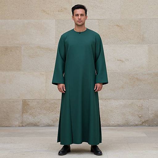 Man in Green Tunic Costume