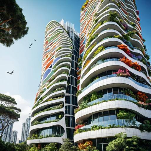 Eco-Friendly Skyscraper with Vertical Gardens