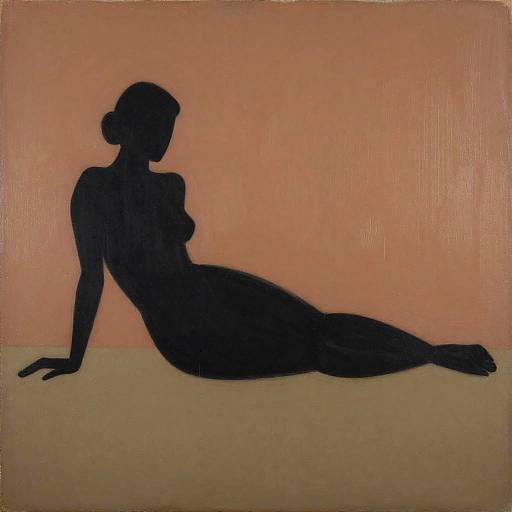Elongated Silhouette on Textured Ochre