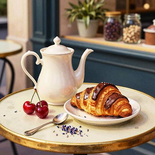 Vintage Parisian Café Still Life
