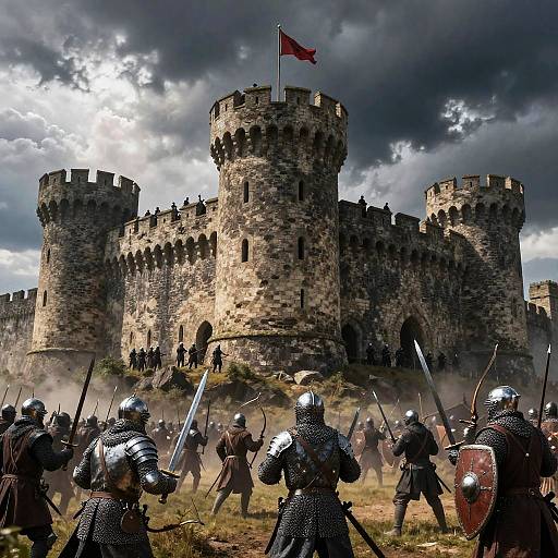 Epic 1090s Castle Siege Battle