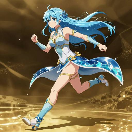 Running Stitch Water Icemage Portrait