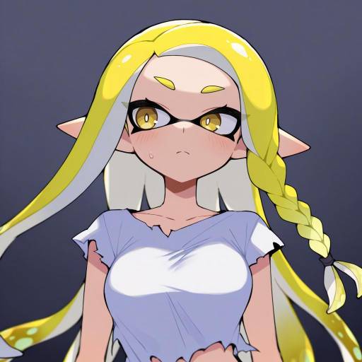 Illustration of Agent 3 (splatoon 3), splatoon (series) in the style of Do m kaeru