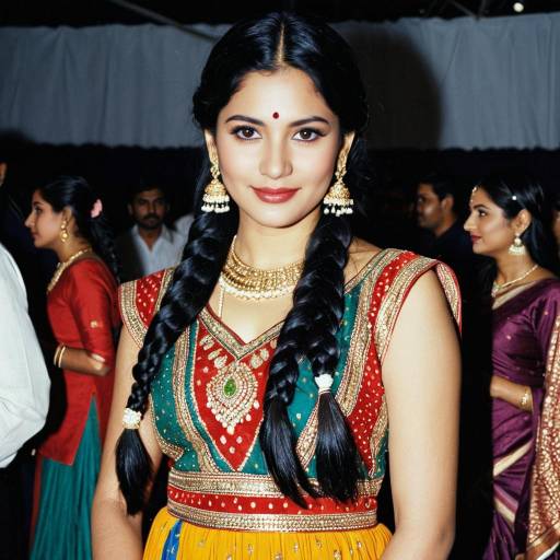 Young Indian Woman in Traditional Lohri Dress