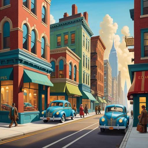 Surreal City Street Inspired by Hopper Surreal City Street Inspired by Hopper