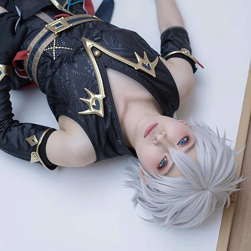 Wavy-Haired Dragon Costume Portrait