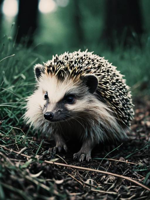 Close-up of Hedgehog in Natural Habitat