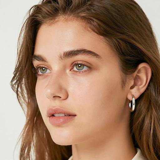 Elegant Close-Up of a Young Woman