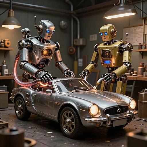 Retrofuture Robot Mechanic Workshop