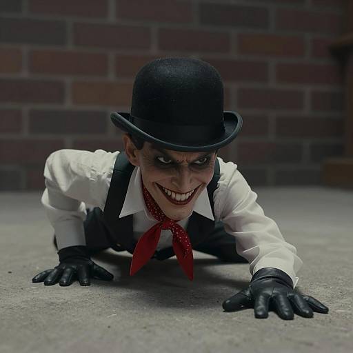 Sinister Marionette in Dark Urban Scene