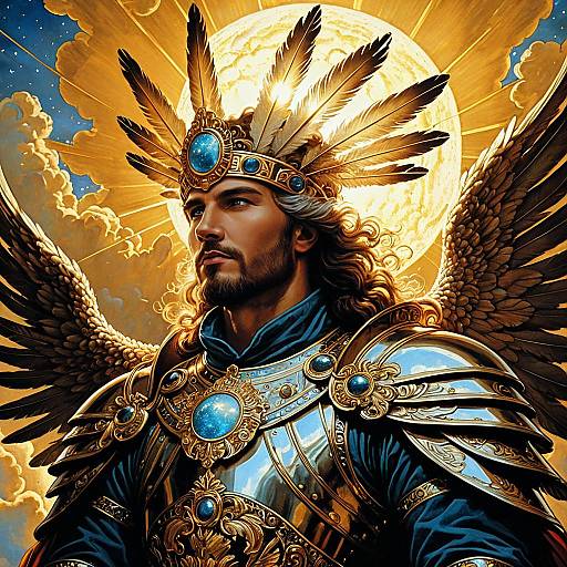 Baroque Celestial Guardian Portrait