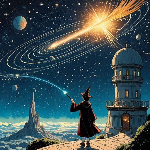 Whimsical Wizardry in a Celestial Realm