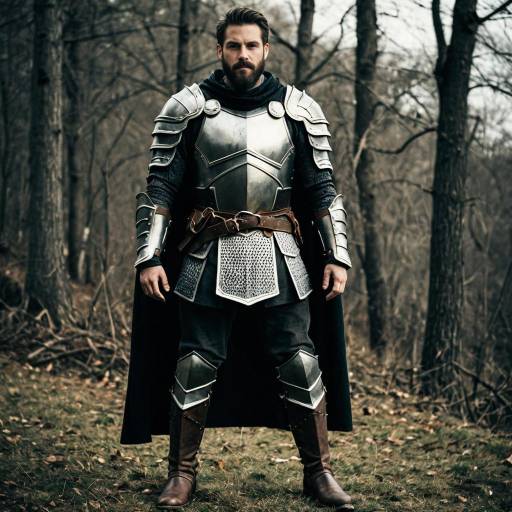 Fantasy Man in Armor Costume Portrait