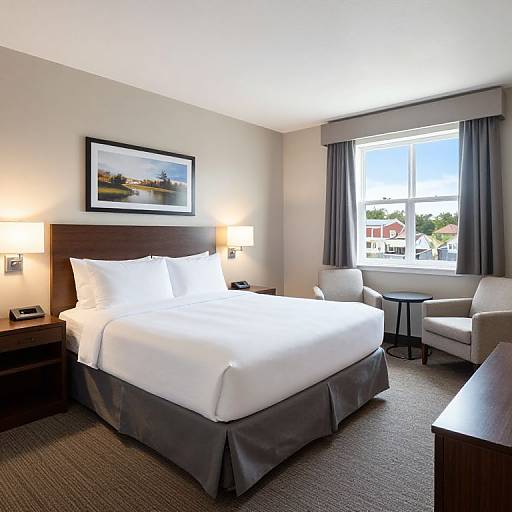 Elegant Well-Lit Hotel Room Interior