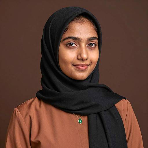 Elegant South Asian Nikah Hairstyle Portrait