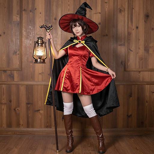 Confident Asian Wizard Woman Portrait