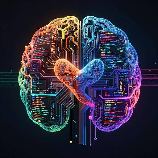 Abstract AI Neural Network Visualization