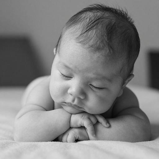 Dreamy Black and White Baby Portrait