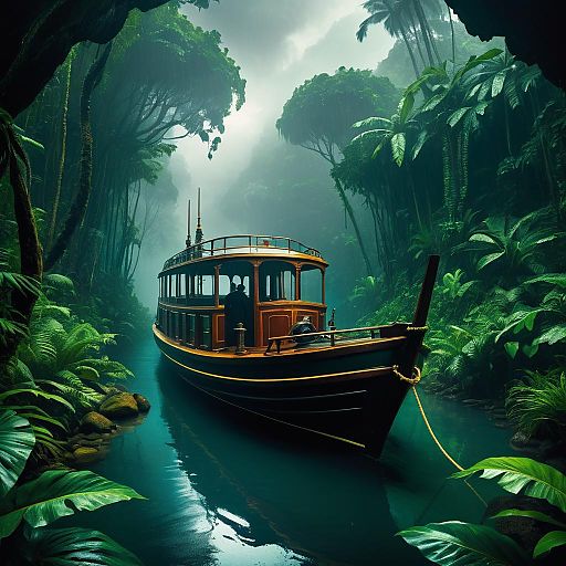 Captain Nemo's Boat in a Enigmatic Jungle Captain Nemo's Boat in a Enigmatic Jungle
