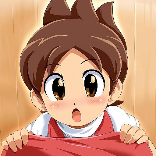 Illustration of Amano keita, youkai watch in the style of Konpeto