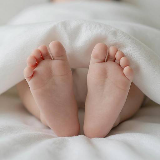 Captivating Infant Feet Under Blanket