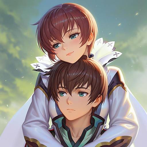 Illustration of Asbel lhant, tales of (series) in the style of Alphonse (white datura)