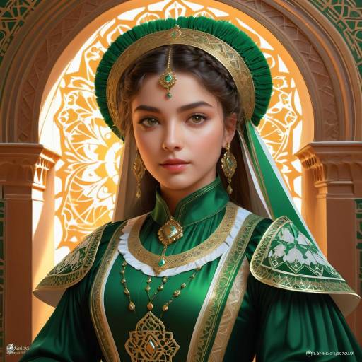 Intricate Andalusian Portrait with Furry Charm