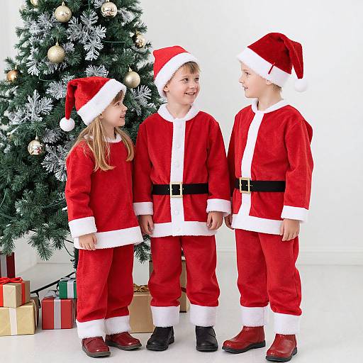 Matching Children Christmas Santa Outfits