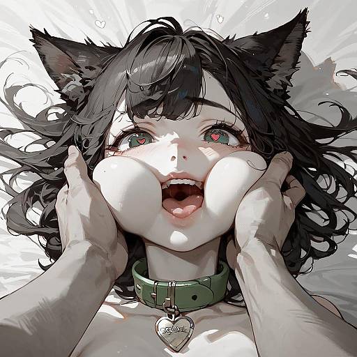 Adorable Human Duo with Feral Cat Traits