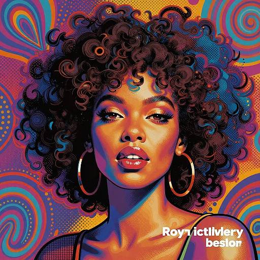 Psychedelic Portrait of an African Woman