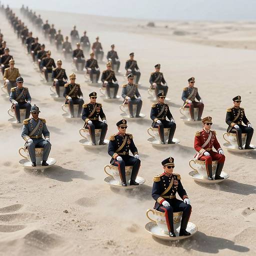 Miniature Generals on Floating Teacups