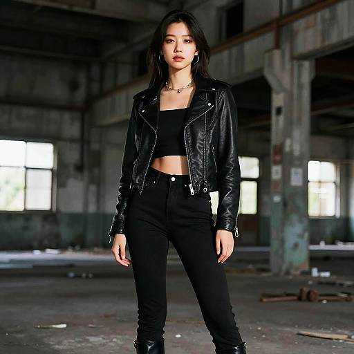 Edgy Urban Fashion in Grunge Setting